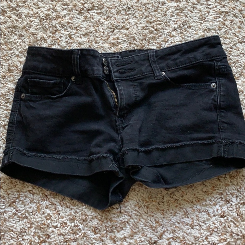 black shorts